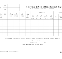 직장가입자 휴직등 보험료 중간정산 통보서